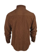 Camisa El Estanciero · Pana Canalada con Paneles de Cuero