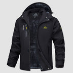 Men's Water Resistant Ski Jacket - Fleece Lined Parka with Pockets
