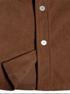 Camisa El Estanciero · Pana Canalada con Paneles de Cuero